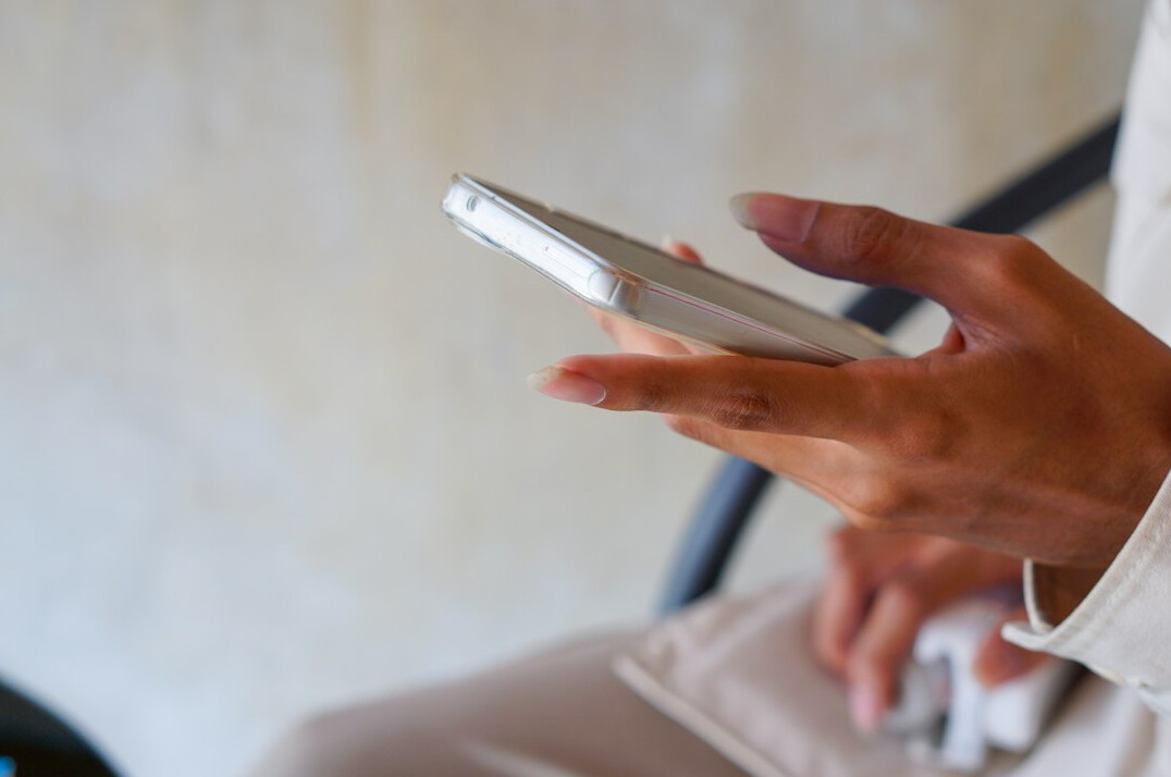 person scrolling social media