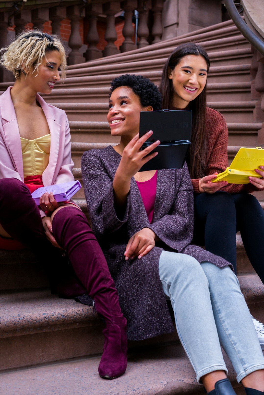 diverse people sharing stories